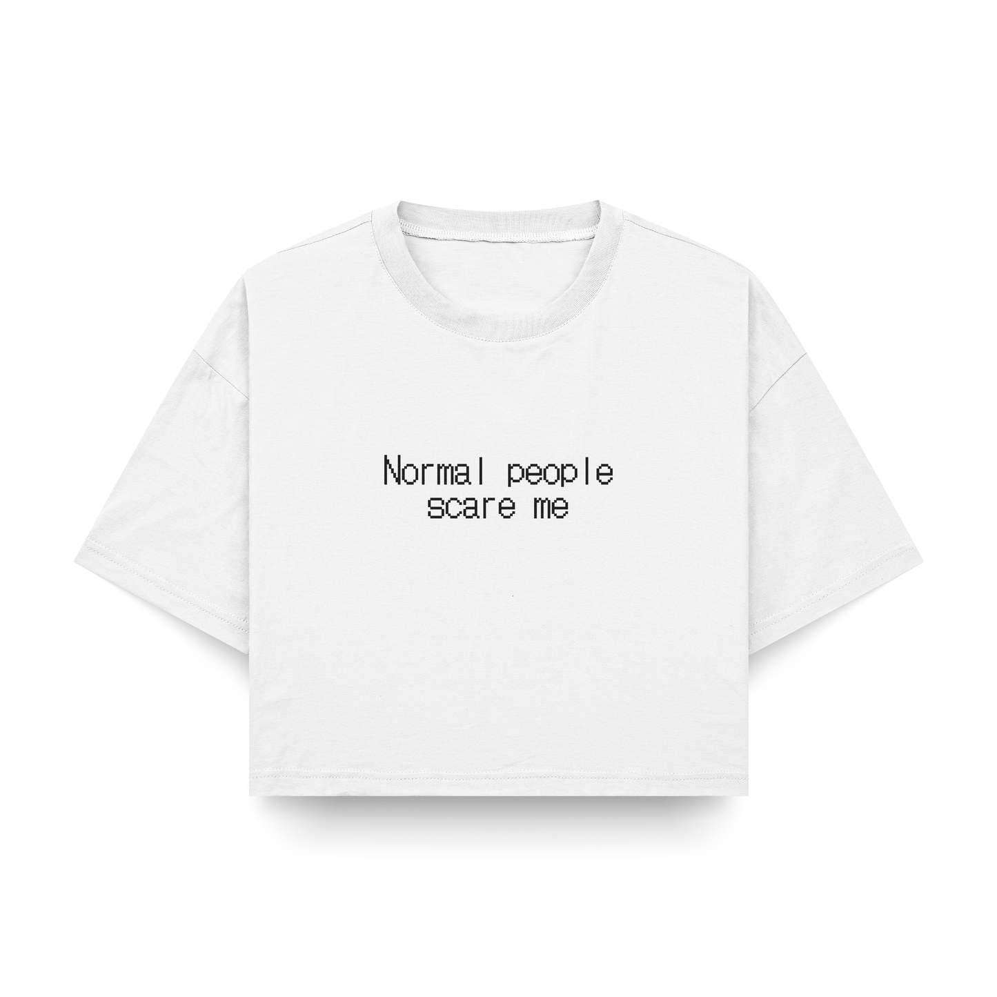 NORMAL PEOPLE SCARE ME CROP-TOP