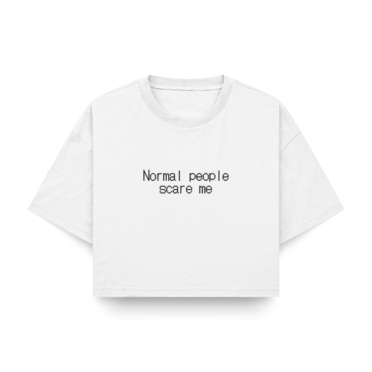 NORMAL PEOPLE SCARE ME CROP-TOP