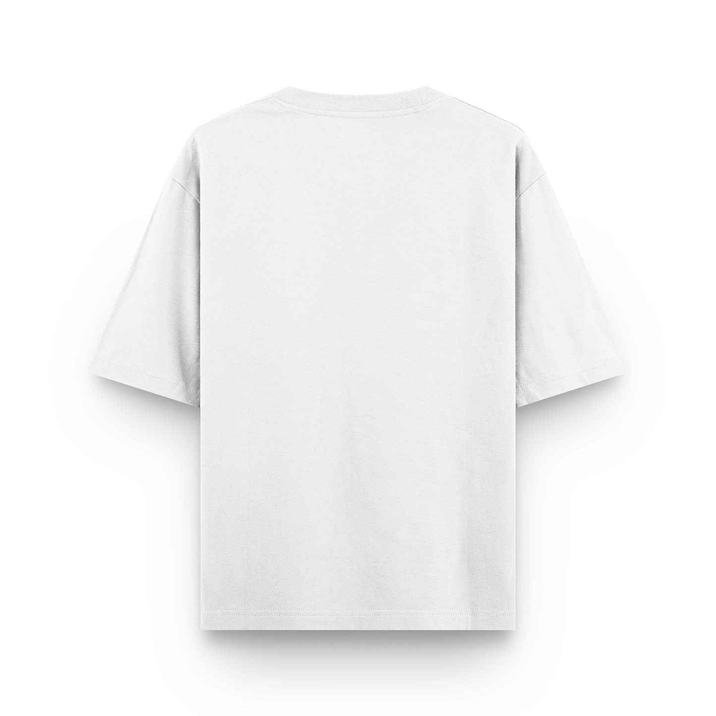 White oversized t-shirt with a blue lobster illustration and "BROKSTDIO" branding